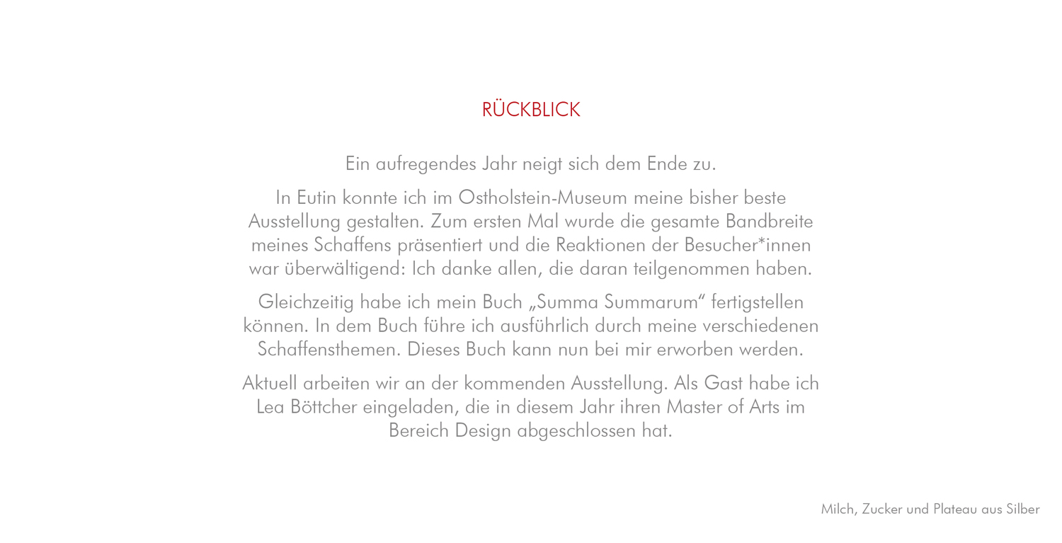 Galeriewerkstatt Rügge - Aktuelles