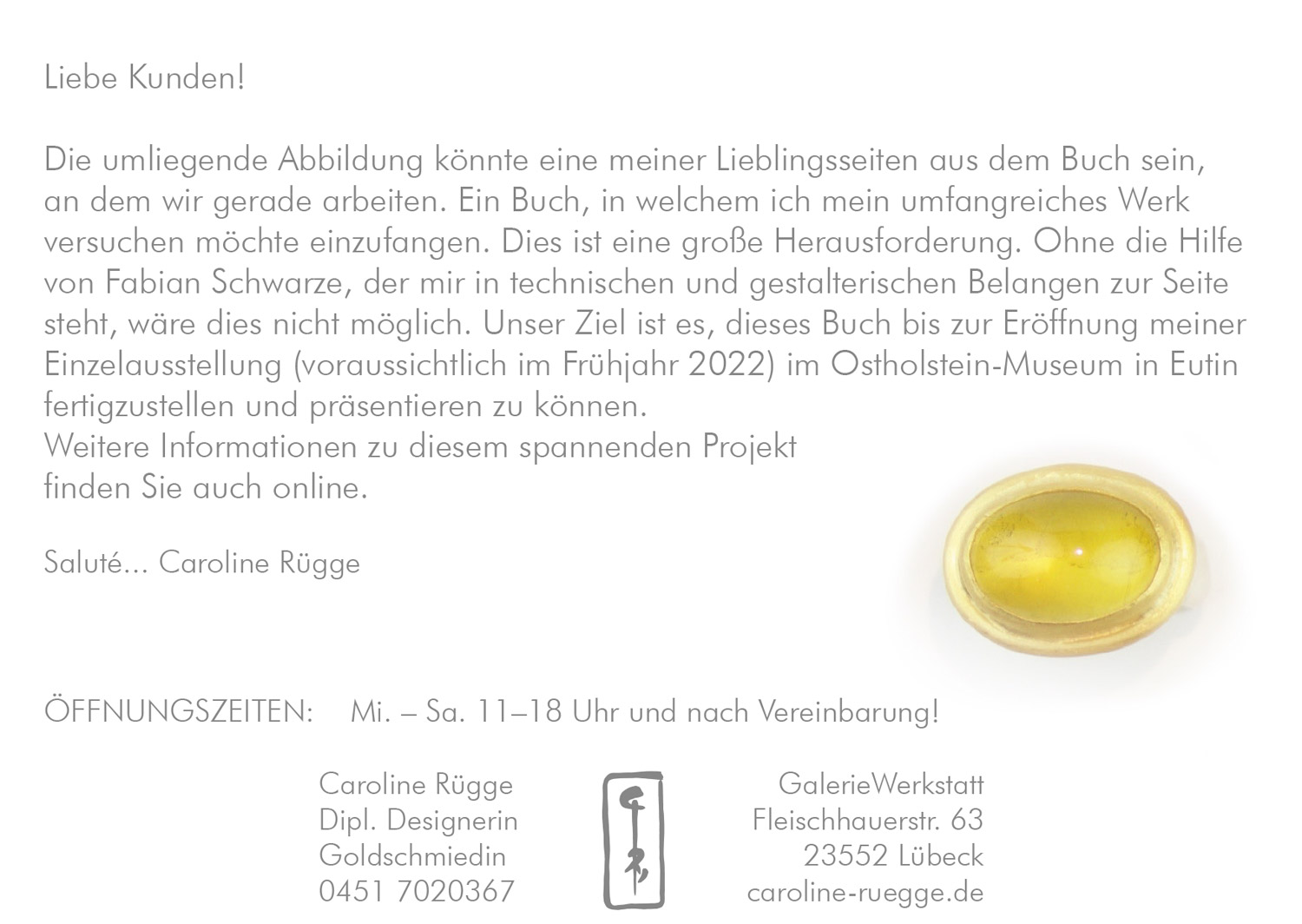 Galeriewerkstatt Rügge - Aktuelles