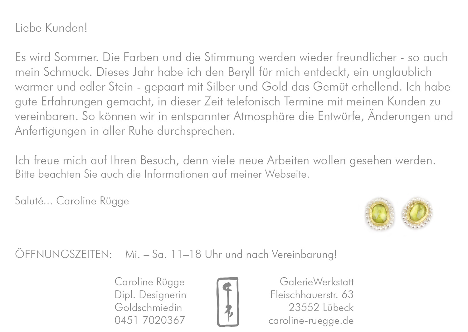 Galeriewerkstatt Rügge - Aktuelles