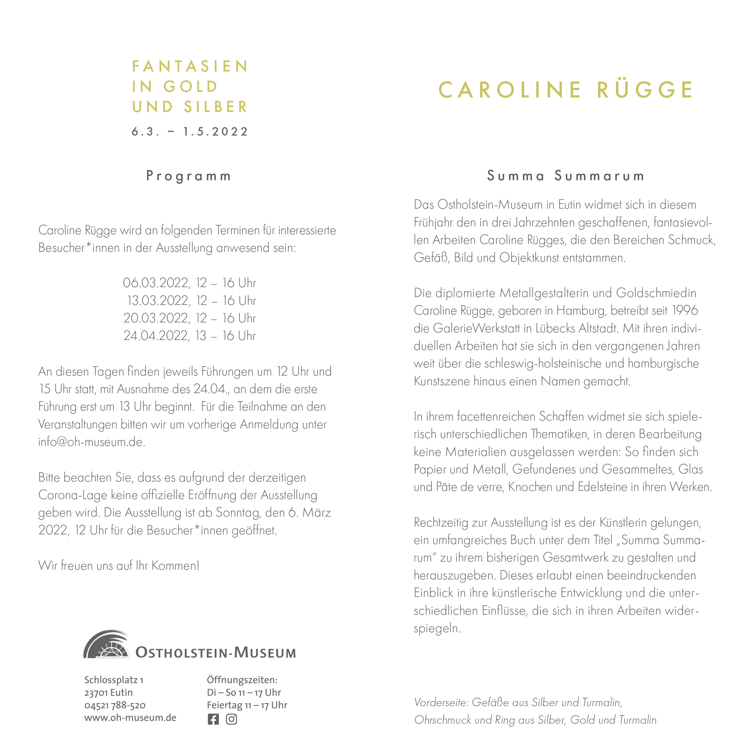 Galeriewerkstatt Rügge - Aktuelles